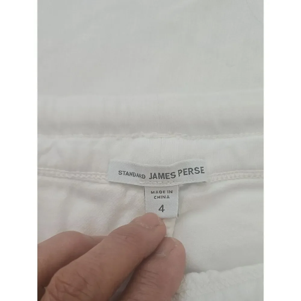 James Perse White Elastic Waist Lounge Pants‎ 4 XL